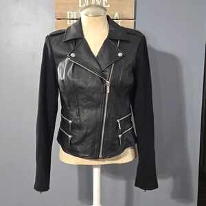 MK Faux Leather Jacket